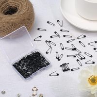 120 épingles de sûreté en fer durables de 19 mm, mini épingles noires pour l'artisanat, la couture, la fabrication de bijoux