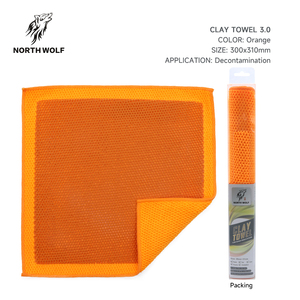 Serviette en microfibre North <span class=keywords><strong>Wolf</strong></span> avec logo imprimé, motif en maille orange pour le nettoyage et le detailing automobile - Product Image 2