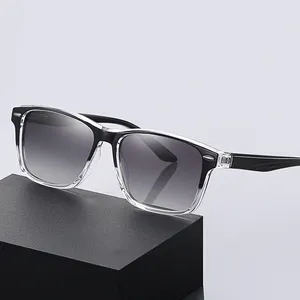 Винтажные уникальные модные градиентные солнцезащитные очки 2021 оттенков Прямоугольная оправа TR3398 классические рисовые солнцезащитные очки с гвоздиками