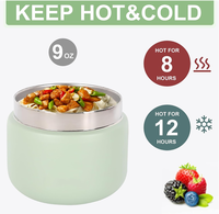 Tarro de comida al vacío con aislamiento térmico para niños de 12oz y 16oz, contenedor de almuerzo a prueba de fugas de boca ancha de acero inoxidable para viajes escolares