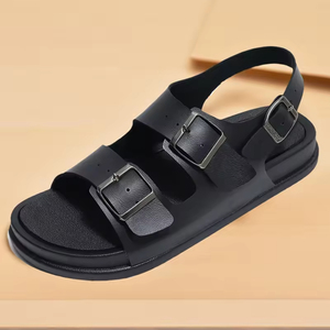 Sandalias de Hombre para Verano con Cuero Esmerilado Metálico, Suela Suave Antideslizante, Zapatos Casuales, Nuevas Sandalias de Cuero para Hombre 2026 - Product Image 5