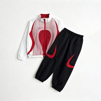 Chándal Deportivo de Verano para Hombre, Diseño Retro con Bloques de Color, Cierre de Cremallera, Resistente a las Arrugas, Cortavientos, Ligero, Transpirable y Ecológico