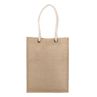 Sacs de plage en jute de différentes tailles, en gros, avec impression de logo, sac de shopping en jute, sac fourre-tout en toile de jute avec poignée en cordon de coton