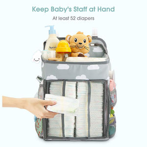 Convenient Nursery Caddy with Hanging Diaper <strong>Storage</strong> Polyester Backpack Nursery Organizer for <strong>Baby</strong> Essentials <strong>Old</strong> Diaper Bags - Product Image 5
