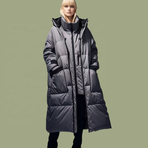 Chaqueta Acolchada de Invierno Personalizada, Impermeable, Transpirable, con Cierre, Talla Grande, de Moda, Larga, de Lujo, para <span class=keywords><strong>Mujer</strong></span>, Blanca, de Softshell - Product Image 2