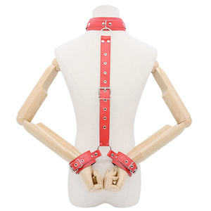 Collare Fetish con Manette per Polsi in Pelle, Accessori per Bondage, Giocattoli Sessuali per Coppie - Product Image 6