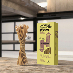 Pâtes Protéinées Faible en Calories et Sans Sucre, Faciles à Préparer, Faible IG, Adaptées au Régime Céto, à Base <span class=keywords><strong>de</strong></span> <span class=keywords><strong>Pois</strong></span> Chiches, Riches en Protéines, en Boîte - Product Image 1