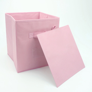 Nursery toys organizer shelf cabinet non-woven foldable fabric basket bin collapsible storage container cube
