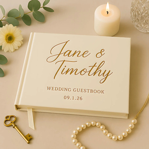 Luxury Gold Foil <strong>Wedding</strong> Guest Book Hardcover <strong>Wedding</strong> Guest Book Elegant A4 <strong>Wedding</strong> <strong>Keepsake</strong> - Product Image 6