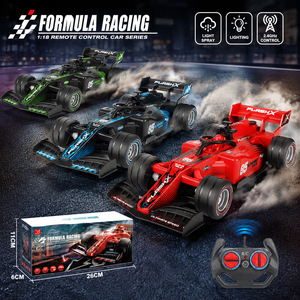 Voitures de course RC télécommandées série 1:18 à succès avec effets de lumière et pulvérisation, jouets télécommandés en plastique pour enfants - Product Image 5