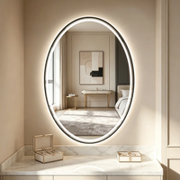 Vente directe d'usine, miroir de salle de bain intelligent LED pour usage domestique et commercial, miroir de maquillage mural à luminosité réglable