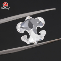 Pierre précieuse en zircone cubique blanche de forme spéciale Redleaf, qualité 5A, coupe glacée, pour la fabrication de bijoux personnalisés, vente en gros