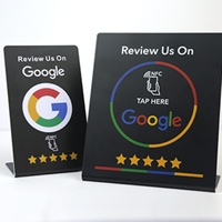 Yts Plaque NFC en plastique personnalisable et programmable de haute qualité avec code QR pour avis sur les réseaux sociaux et avis Google, carte de visite