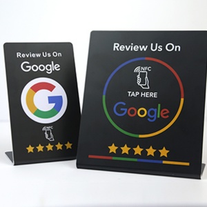 ป้ายรีวิว NFC แบบตั้งโต๊ะ สำหรับธุรกิจ พร้อม QR Code แบบตั้งโปรแกรมได้ คุณภาพสูง ปรับแต่งได้ รองรับโซเชียลมีเดีย ชำระเงินผ่านพลาสติก และรีวิว Google - Product Image 3