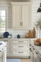 Armoires de cuisine style Shaker, armoires de cuisine américaines de style farmhouse prêtes à assembler, armoires de cuisine en bois peintes sur mesure