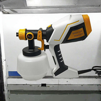 Alat Semprot Cat Listrik HVLP dengan Pistol Semprot Lepas Pasang, Wadah Besar 1000ml, Kontrol Aliran yang Dapat Disesuaikan, DIY 550W untuk Furnitur, Dinding, Mobil