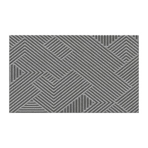 Tapis d'entrée en boucles de soie, motif géométrique rectangulaire, antidérapant, en PVC, pour la maison - Product Image 1