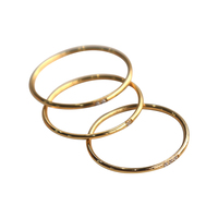 Mini Bagues en Zircon Cubique Plaqué Or 18K, Anneau Géométrique Circulaire en Zircon, Bijoux Minimalistes Simples en Acier Inoxydable, Nouveauté Tendance
