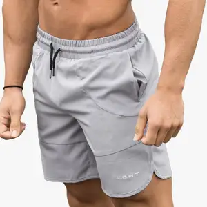 Celana pendek olahraga Gym Jogger Musim Panas pria poliester Logo kustom celana pendek lari musim panas mode baru 2024