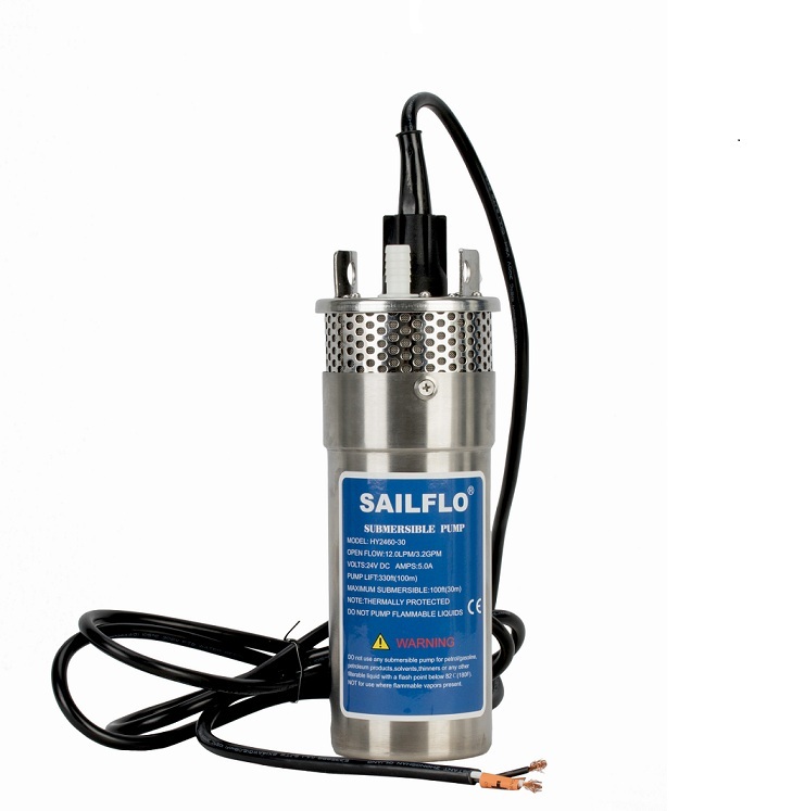SAILFLO 24 volt 0.72 Cube 100M puits profond diaphragme solaire pompe à eau submersible