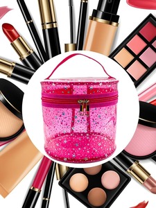 Customized Star Pattern Clear PVC Handbag Waterproof and Durable with Zipper Closure Fashionable Portable <strong>Cosmetic</strong> <strong>Bag</strong> - Product Image 4