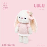 Peluche Lapin Lulu Adorable, Coussin Doux à Câliner, Poupée Lapin Rembourrée en Coton PP, Cadeau d'Anniversaire pour Filles