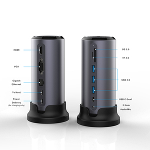 Pulwtop usb docking estación 12 en 1 3,0 portátil universal <span class=keywords><strong>dock</strong></span> usb c - Product Image 3