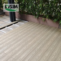 Planche de terrasse composite bicolore commerciale, design moderne, ignifuge, gaufrage 3D, terrasse composite modulaire solide
