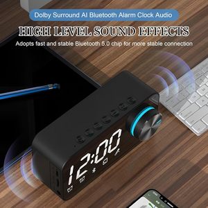 Music Player <b>LED</b> Speaker with Digital Display Card Alarm <b>Clock</b> Reloj Speaker Digital Desk Table <b>Clock</b> - Product Image 6
