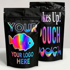Pochette debout personnalisée résistante aux enfants Sacs en mylar noir Fermeture à glissière à l'épreuve des enfants Capacité de 3.5g à 28g pour sacs à mâcher Cali - Product Image 6