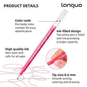 बड़ी क्षमता जेल पेन सूट 168 रंग कस्टम लोगो कस्टम पैकेज छात्र सेट - Product Image 4