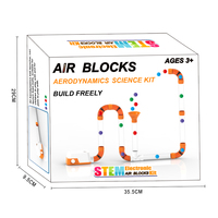 Kit de Construction Électronique STEM Air Power pour Enfants : Blocs de Construction, Circuit de Tuyaux, Aide à l'Apprentissage Scientifique et Cadeau