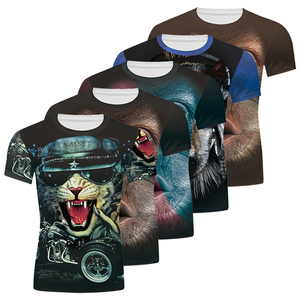 Wholesale <strong>Animal</strong> 3D Full Printed Cartoon <strong>Men's</strong> T-shirt Custom Logo 100% Polyester Breathable Printer Sport T Shirt for <strong>Men</strong> - Product Image 1