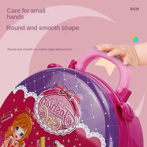 Ensemble de <span class=keywords><strong>maquillage</strong></span> pour enfants 3 en 1, cosmétiques pour filles, cosplay, coiffeuse princesse, rouge à lèvres, jouet de simulation, valise jouet, cadeau d'anniversaire - Product Image 5