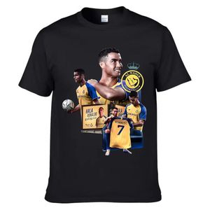 T-shirt Estiva Unisex in Cotone 100% Traspirante con Stampa C Luo, Stile Casual Europeo Americano, Taglio Dritto - Product Image 1