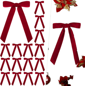 DAMAI En Stock Lazos de Terciopelo de 2.5cm, Adornos Colgantes para Regalo, Lazos Decorativos para Árbol de Navidad, Lazos para Atar Cables, Adornos para Coronas Navideñas - Product Image 1