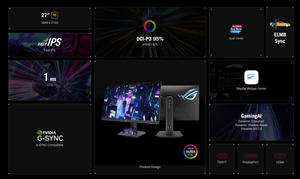 Moniteur de jeu double mode A.S.U.S ROG Strix XG27UCG 27 pouces 3840*2160 (4K 160Hz ou FHD 320Hz) 1ms (GTG) - Product Image 3