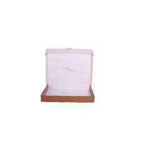 Grande boîte postale kraft brune dégradable recyclée en carton ondulé Mailers Boîte d'expédition gaufrage encre de soja Top Folders