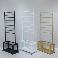 Rak Display Selendang dan Handuk Logam Sederhana untuk Toko Bunga, Rak Pita Satin Bertingkat, Penyimpanan Kain Celana Multi-Layer Model 0595
