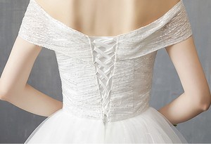 <span class=keywords><strong>2022</strong></span> de réduction épaule dentelle robe de mariée Style coréen concepteur pas cher robe de mariée bal - Product Image 6