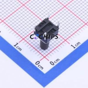 TS6611CJ Tactile Switch Through hole Component (THT)-4P,6x6mm Switch Single Pole Single Throw Round Button 2.5N Through Hole - Product Image 2