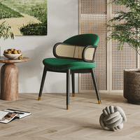 Chaises de salle à manger et de restaurant confortables à dossier haut pour coiffeuse de salon de café avec siège de cadre