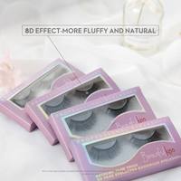 Faux cils en fourrure de vison réutilisables semi-faits à la main, cils 3D effet naturel, 10 paires, doux, épaisseur 0,10 mm, plateau inclus