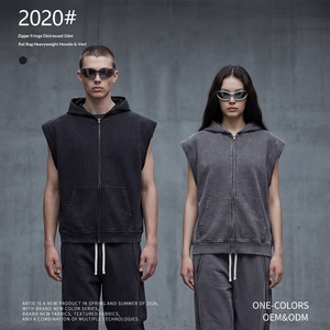 <span class=keywords><strong>Gilet</strong></span> vintage en coton pur respirant de 400 g pour homme avec <span class=keywords><strong>capuche</strong></span> et fermeture éclair - Product Image 5