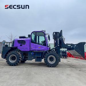 כל השטח 4 x4 דיזל מלגזה מעל כביש 3 טון 3.5 טון 4 טון שטח קשה מלגזה עם דלי - Product Image 5