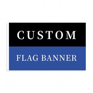 Factory Wholesale Best Price Good Quality 100D Polyester Custom Flags <b>Banners</b> in Black and Blue - Product Image 2