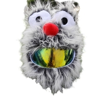 Vente chaude en peluche dessin animé moto casque couverture plein visage protection Cool équitation accessoires Style drôle