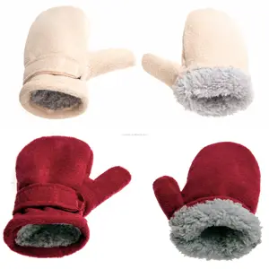 Bont Wanten Voor Kind Handschoenen Baby Kinderen Sherpa Gevoerd Hete Verkoop Jongen Meisje Wanten Fabriek 9 Kleuren Warme Baby Winter Wanten Wanten