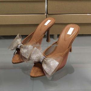 QuiteS 2024 été femmes tressé noir blanc épissage talon épais creux peu profond fronde sandales nouvelles chaussures pointues imperméables - Product Image 1