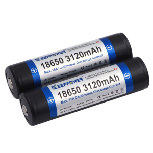 Batterie rechargeable Li-ion <span class=keywords><strong>Keeppower</strong></span> Protected <span class=keywords><strong>18650</strong></span> 3120mAh P1831R 3.7V, décharge maximale 15A, 500 cycles, Saber Lights Authentic - Product Image 2
